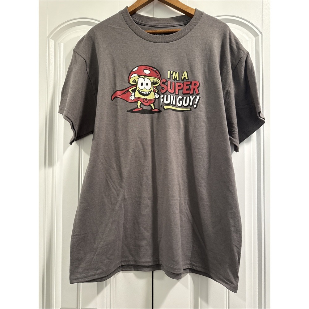 NEW Mushroom  I'm A‎ Super Fun Guy Large Tshirt